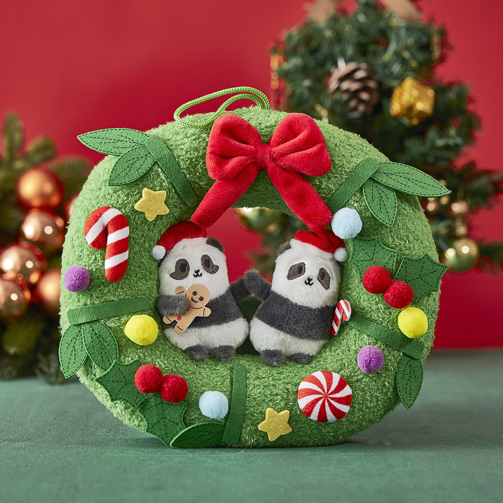 Panda Friends Xmas Theme - Wreath with Panda