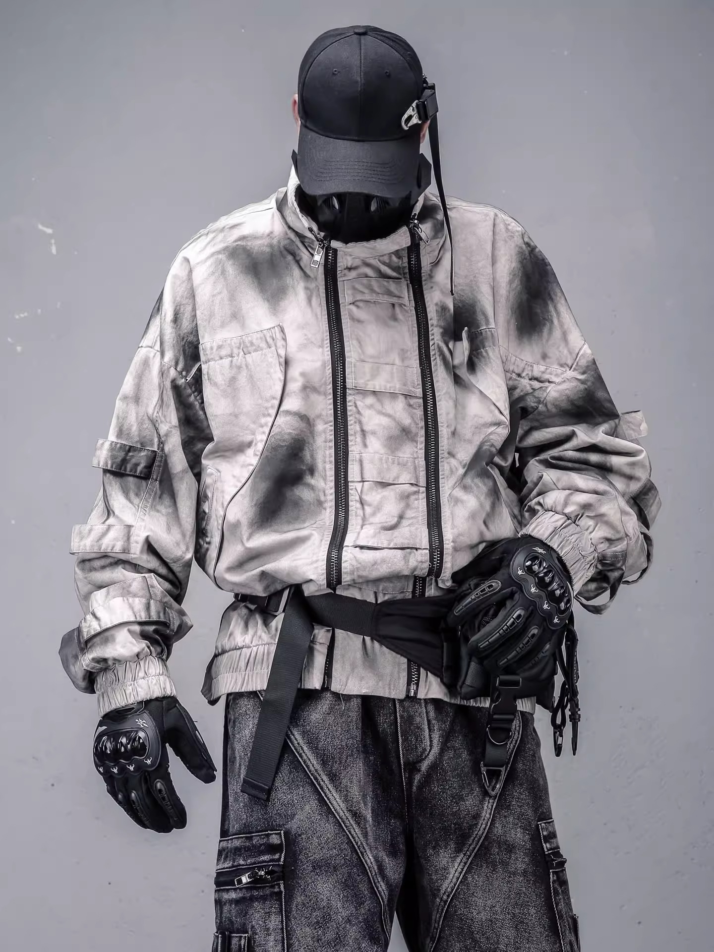 𝙏𝙀𝘾𝙃𝙒𝙀𝘼𝙍 廢土紮染水洗雙拉鍊加絨外套