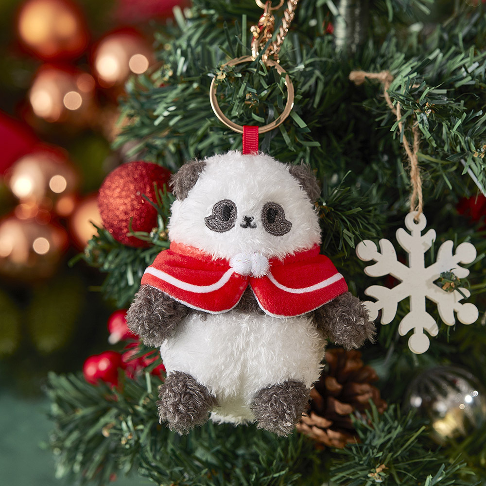 Panda Friends Xmas Theme - Elder Sister "Jia Jia" Plush Charm (with chain)