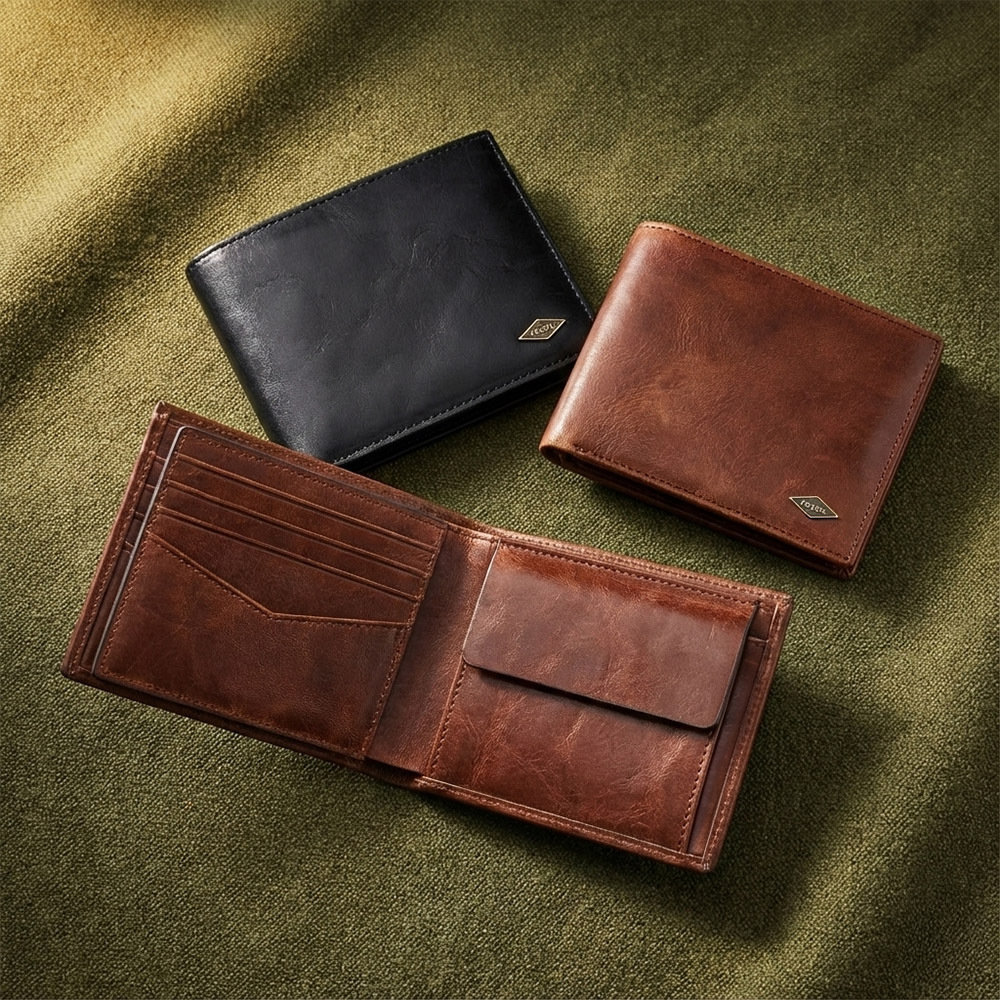 Ryan 真皮RFID大零錢袋皮夾(兩色可選)