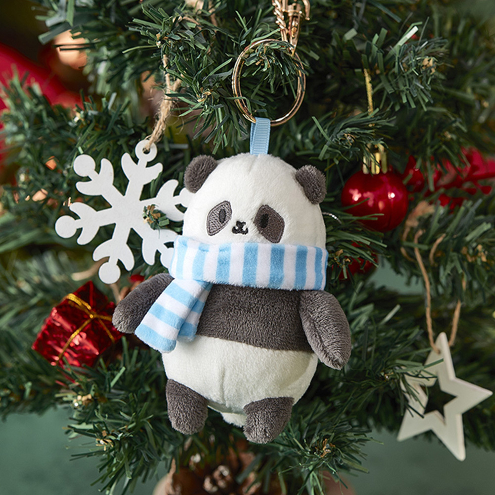Panda Friends Xmas Theme - Little Brother "De De" Plush Charm (with chain)