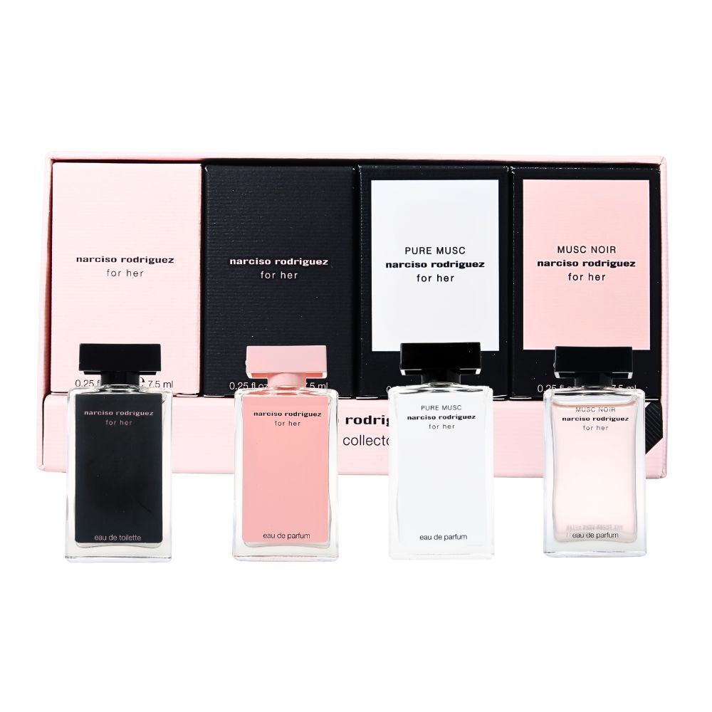 Narciso Rodriguez 小香禮盒7.5ml*4入(同名淡香水+同名淡香精+深情繆思+純粹繆思)