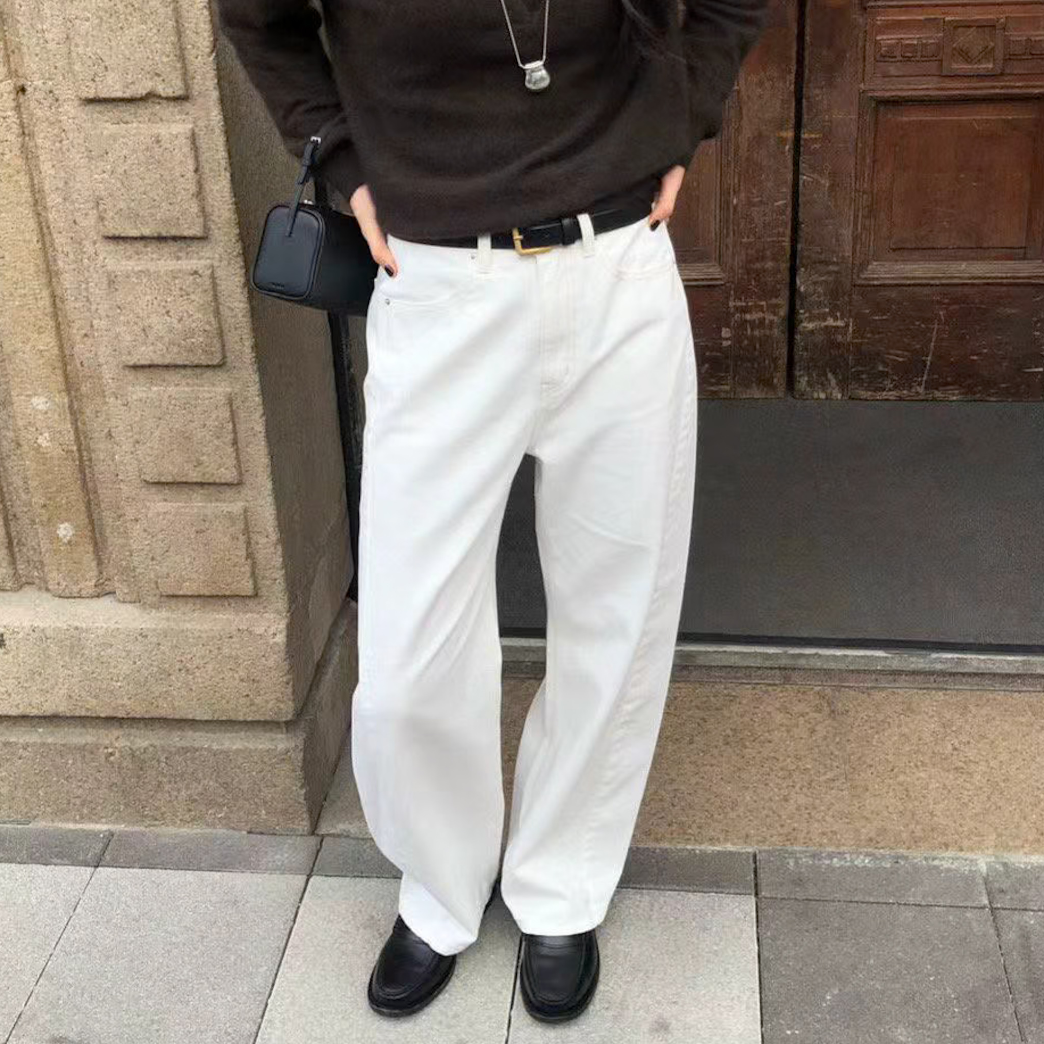 N20 闆娘終於找到愛的弧形白牛仔(S/M)