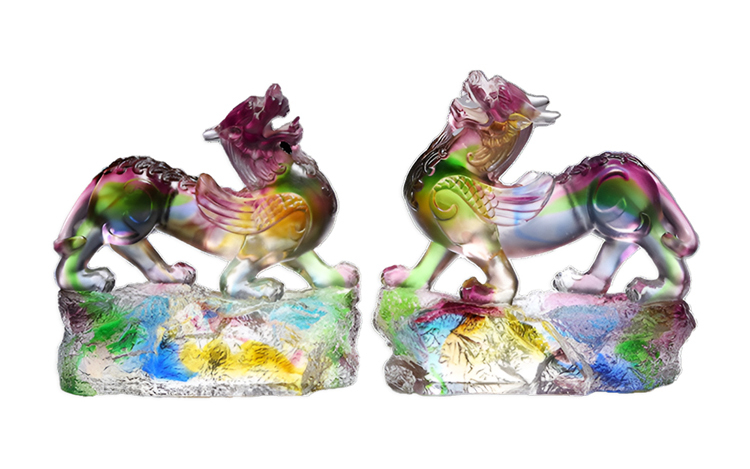 鹿港窯琉璃貔貅擺件｜開業送禮首選 招財鎮宅風水工藝品