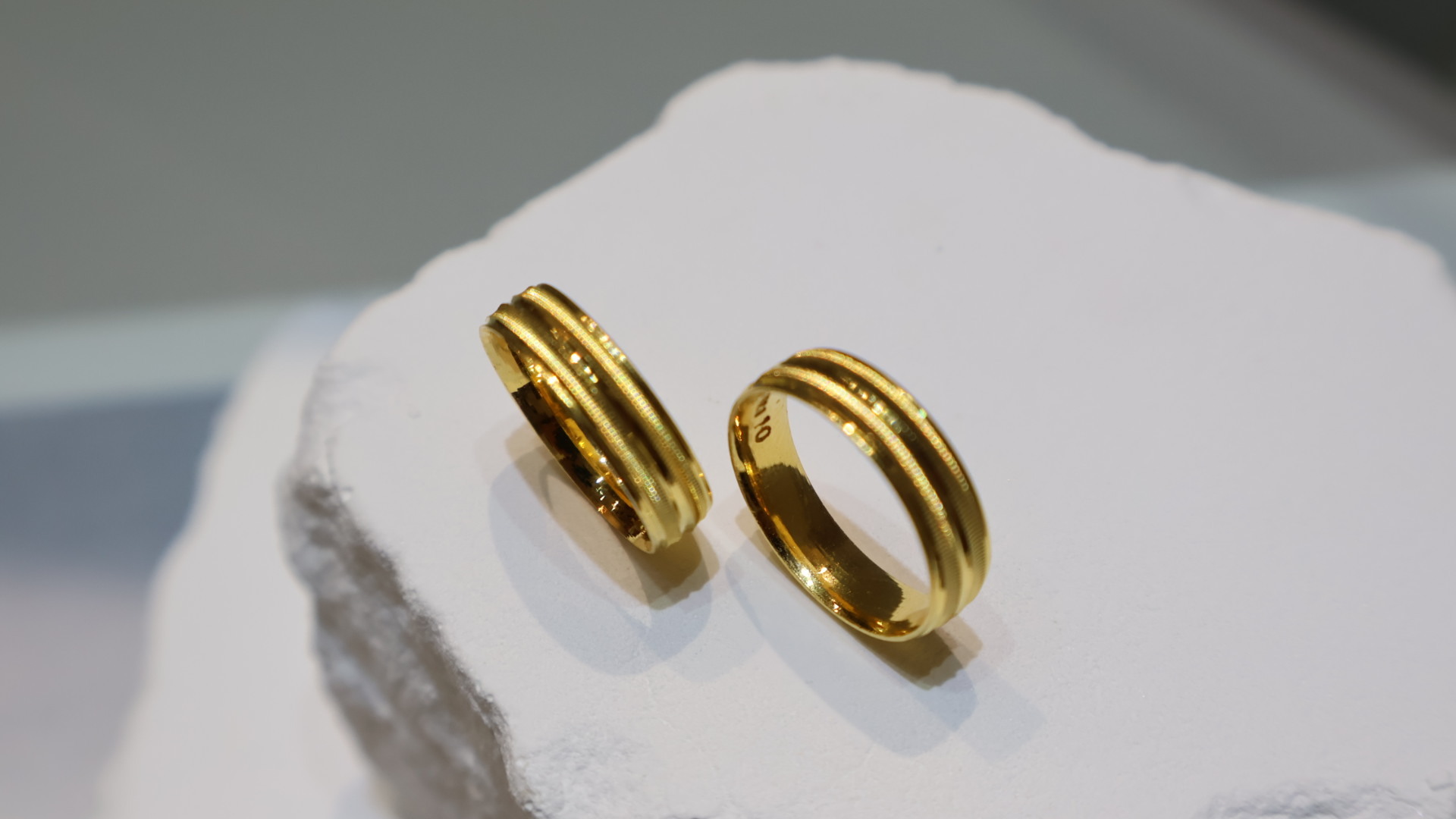 雙層亮面簡約女戒