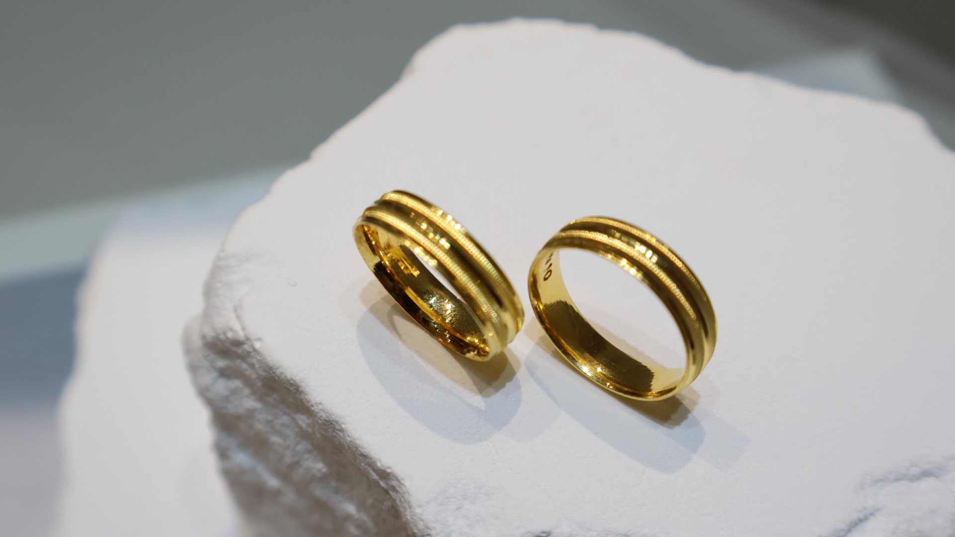 雙層亮面簡約女戒