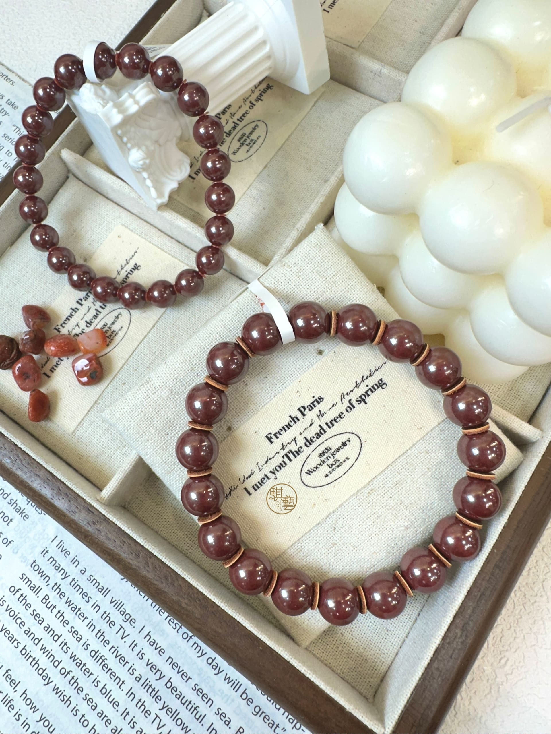 頂級硃砂手串 8-10mm｜招財開運・穩定磁場・舒心能量｜天然礦石手鍊