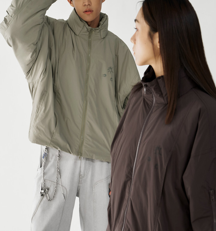 MELSIGN x plain-me 防潑水鋪棉外套 灰/咖啡 25 A/W Silent Damage Padded Jacket