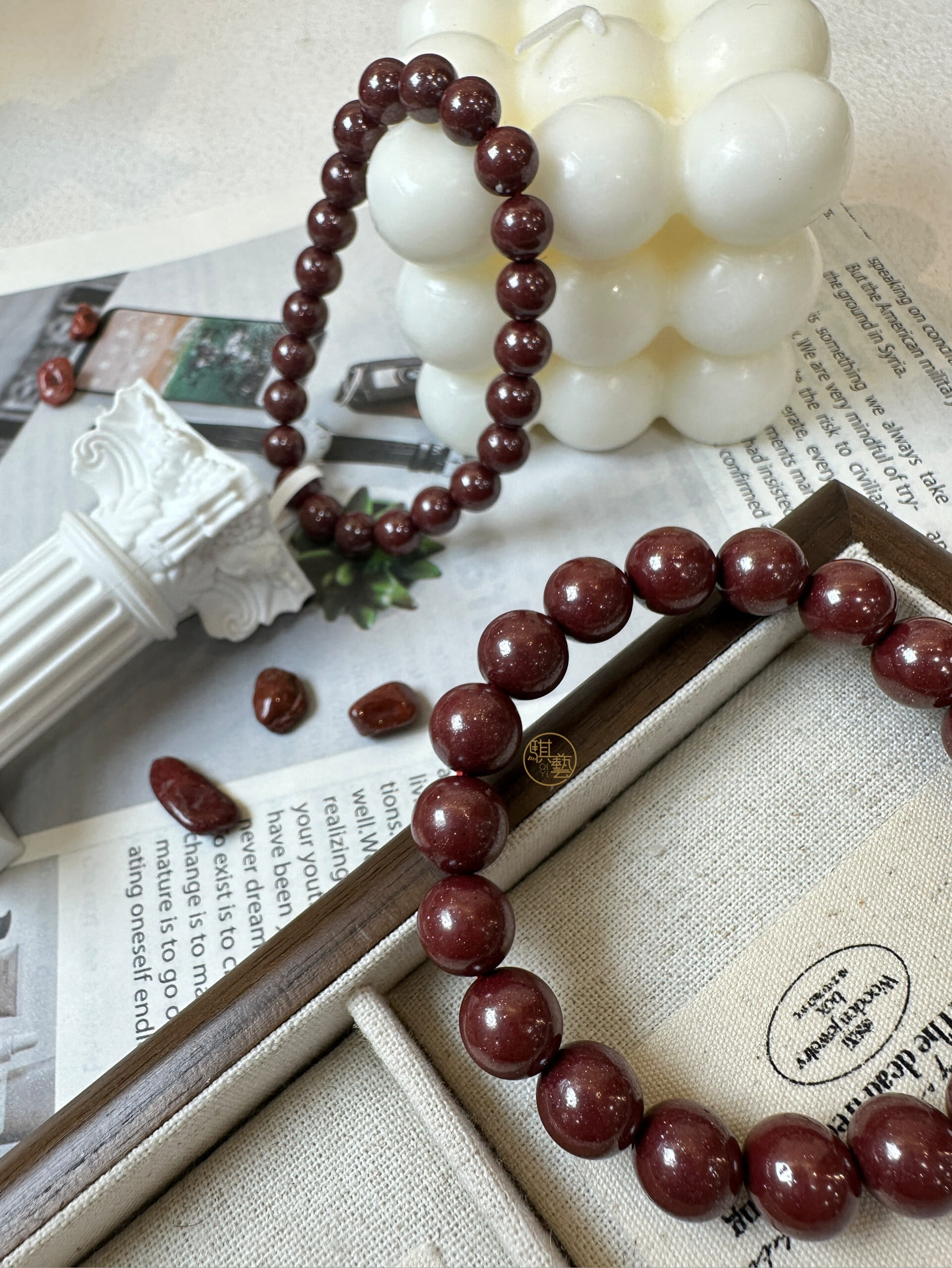 帝王硃砂8-10mm｜招財開運・強化磁場・舒心能量｜天然礦石手鍊