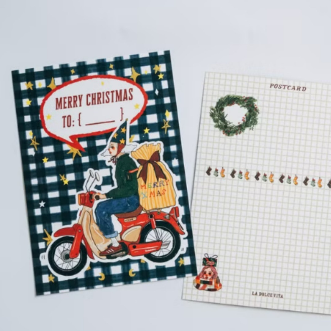 My bike is my sleigh 聖誕禮物專車 聖誕明信片｜甜蜜生活 La Dolce Vita 台灣