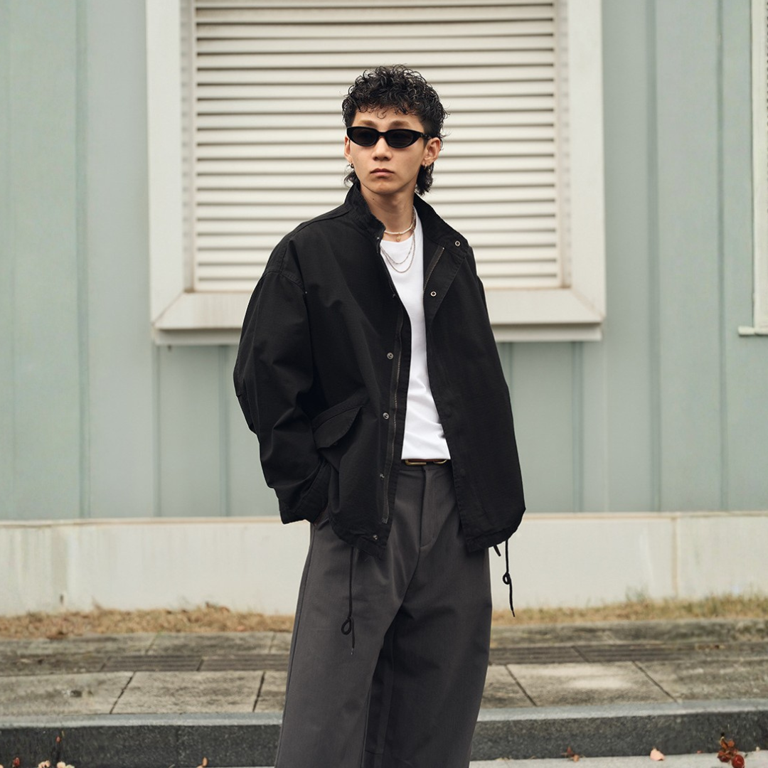 經典M51改良寬鬆水洗立領夾克