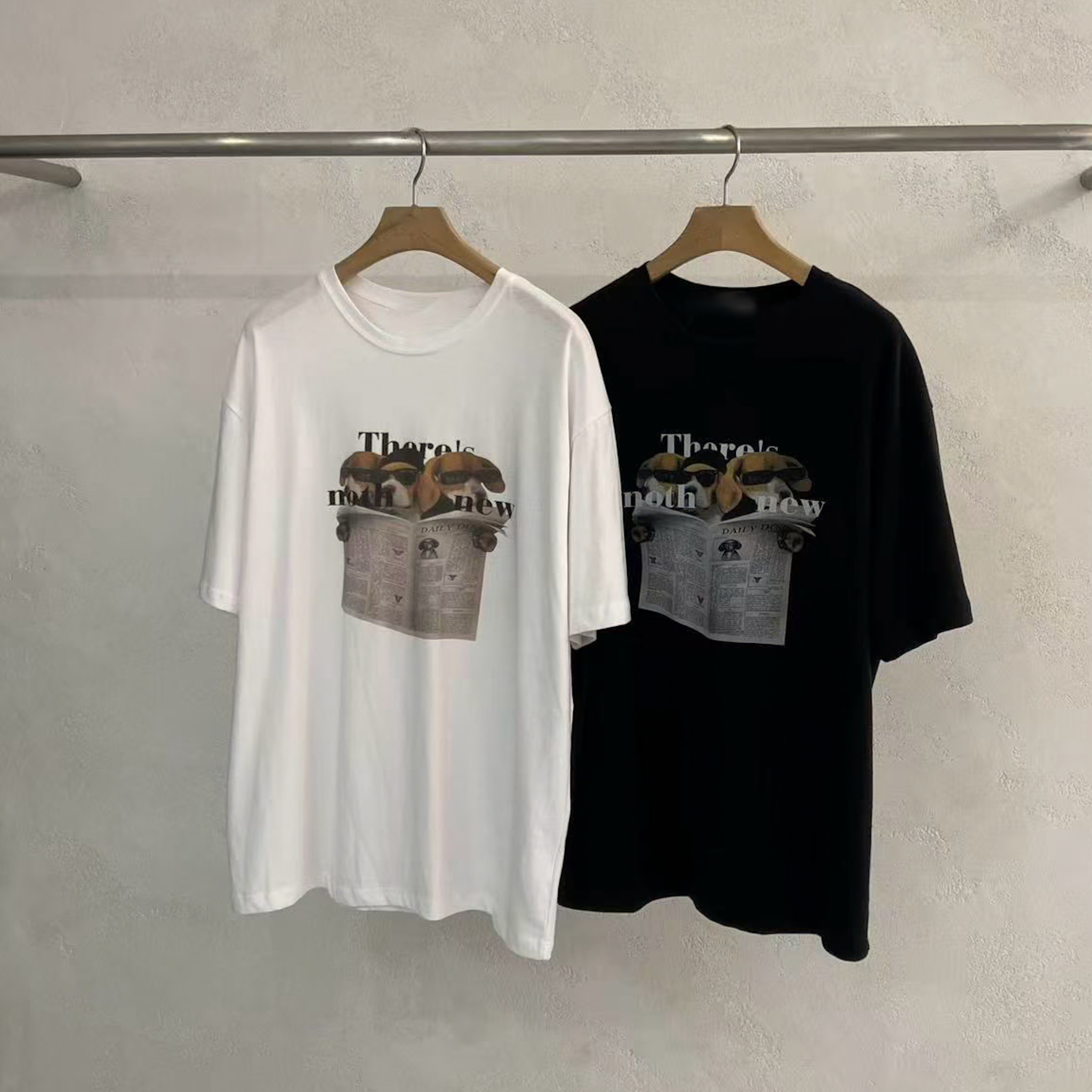 N27 拿出態度的帥狗短袖T(白/黑)