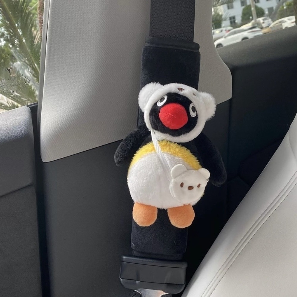 <正版授權>PINGU 企鵝家族 安全帶毛絨保護套 共4款