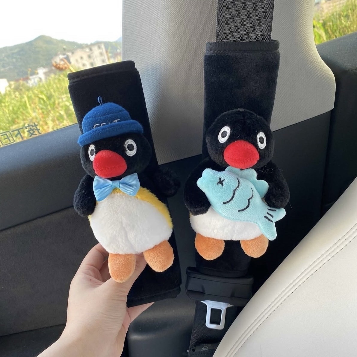 <正版授權>PINGU 企鵝家族 安全帶毛絨保護套 共4款