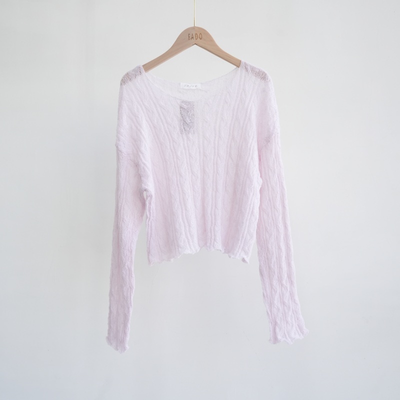 法朵Fado shop｜麻花捲邊短版針織衫 0114044 六色