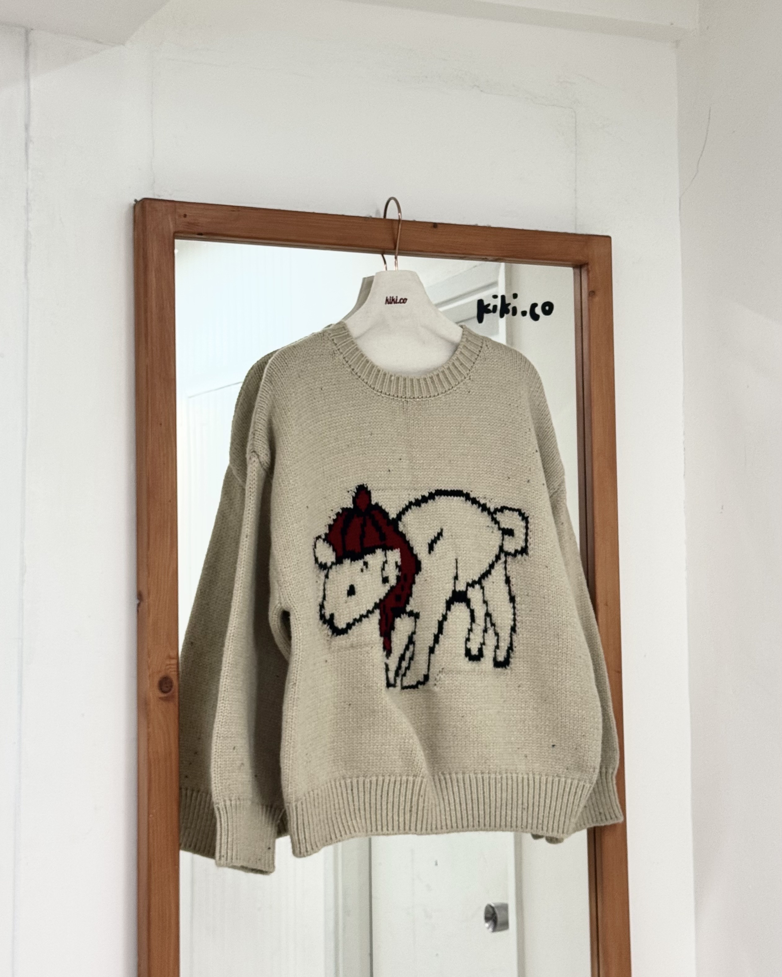 混色小羊冷毛衣