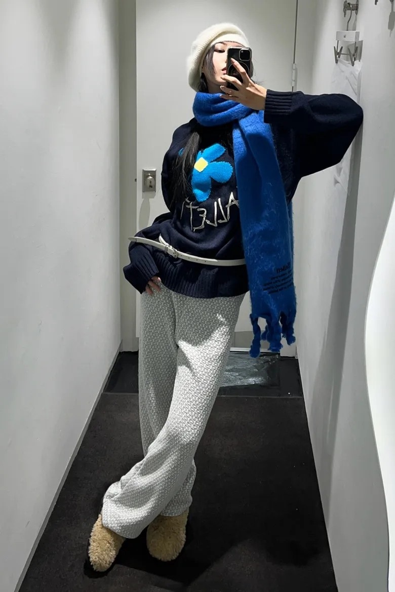 韓國 Fallett 法蘭絨圍巾 FA2404TC01