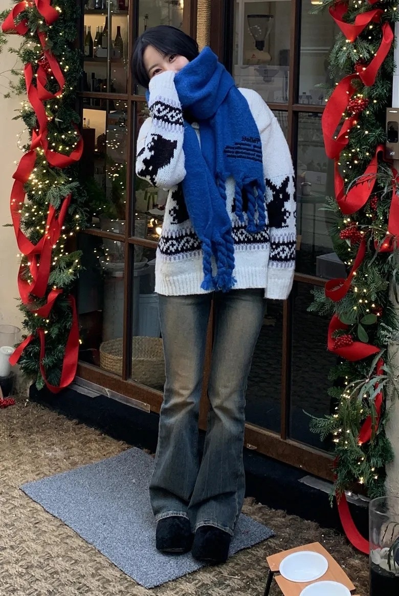 韓國 Fallett 法蘭絨圍巾 FA2404TC01