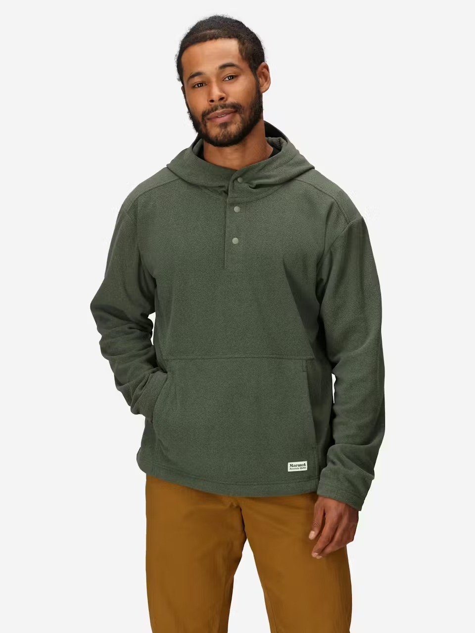 Marmot Men’s Felton Ultra Soft Fleece Pullover Hoody 男款 刷毛連帽外套 半門襟刷毛帽T M16313-41956 Olive Grove Heather [HappyOutdoor]