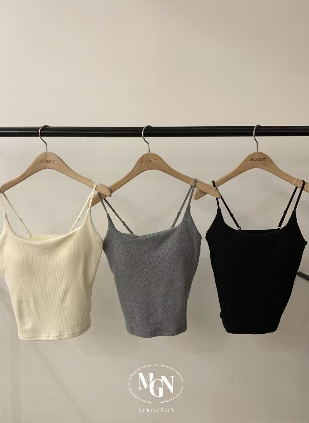 MN5212 刷毛面帶胸墊幼吊帶打底