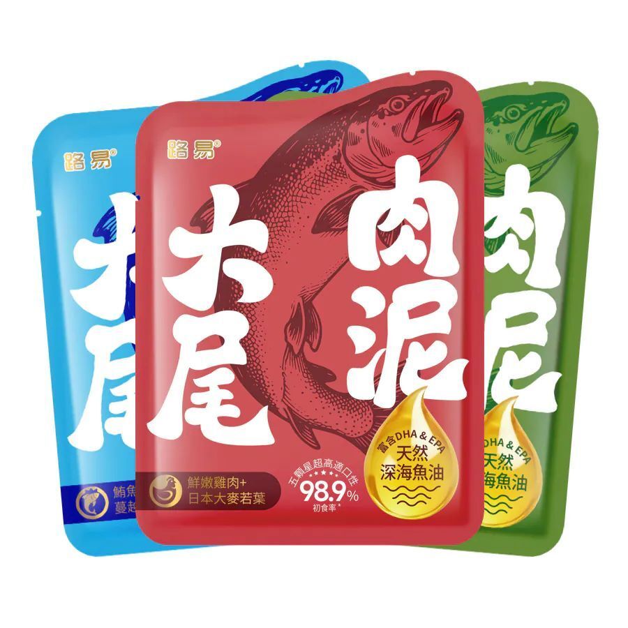 LOUIS 路易貓砂｜ 大尾肉泥魚油主食餐包 50g 貓咪主食餐包