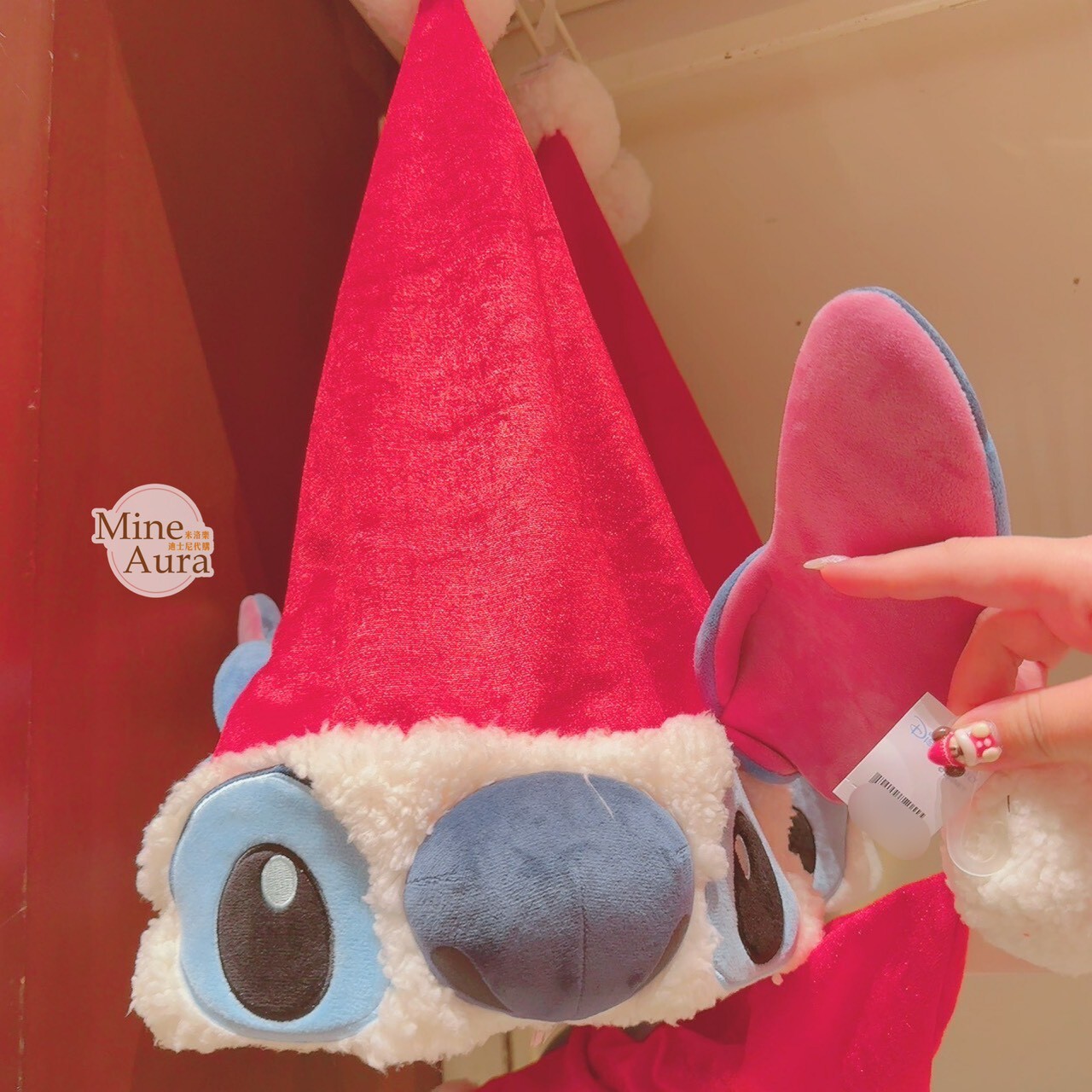 聖誕節系列 史迪奇 Stitch  立體耳朵造型 聖誕帽 帽子 星際寶貝 Lilo & Stitch -香港迪士尼樂園