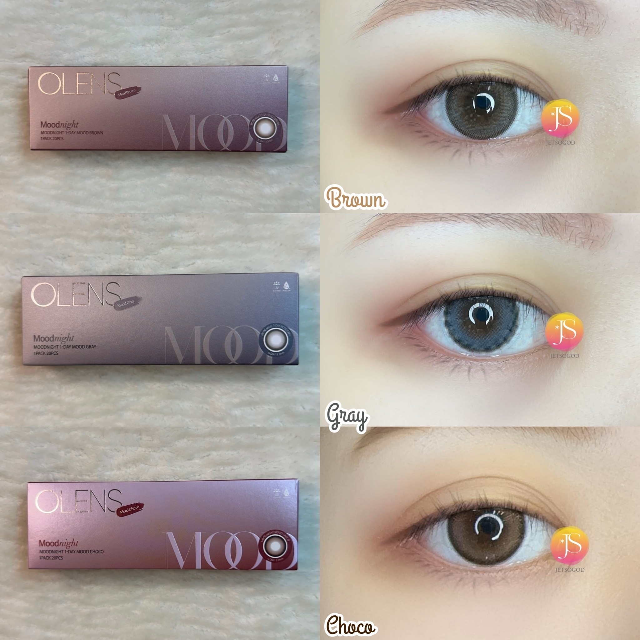 OLENS Mood Night 1 day (Gray)(20片)