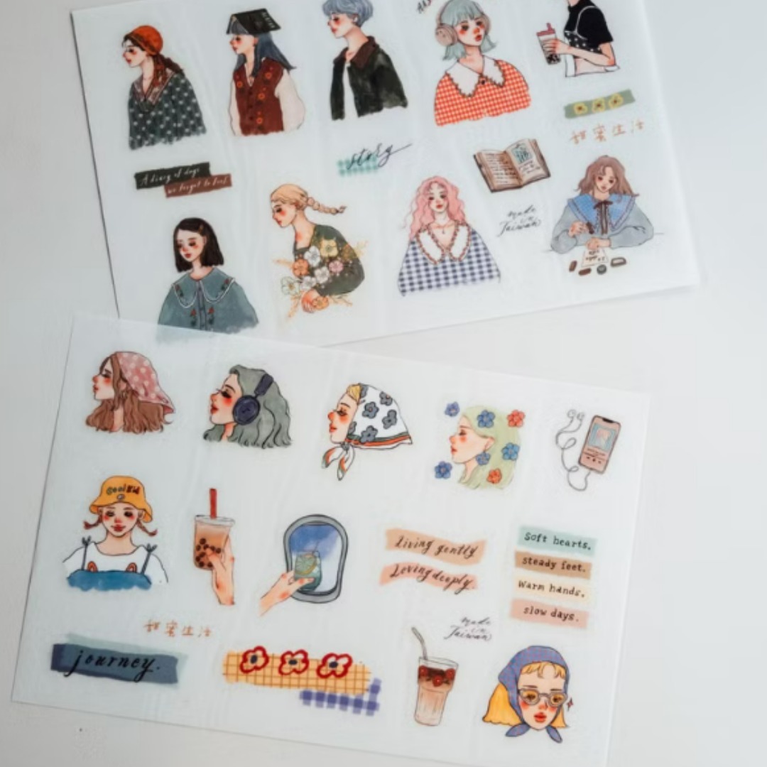 甜蜜慢旅 A Slow Journey 轉印貼紙 兩款一組｜甜蜜生活 La Dolce Vita 台灣
