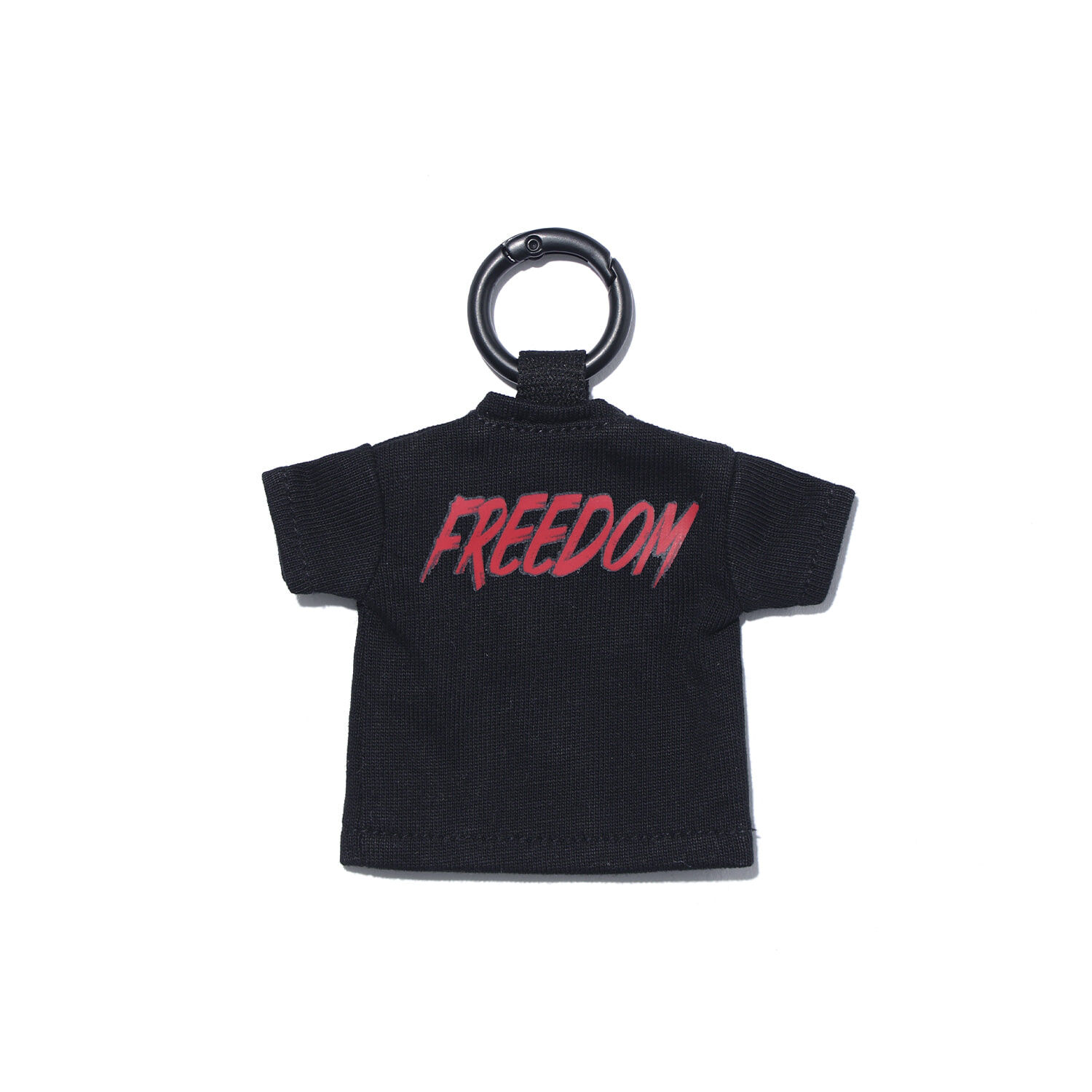 FREEDOM Mini Bag Printed T-Shirt Keychain - BLACK/RED