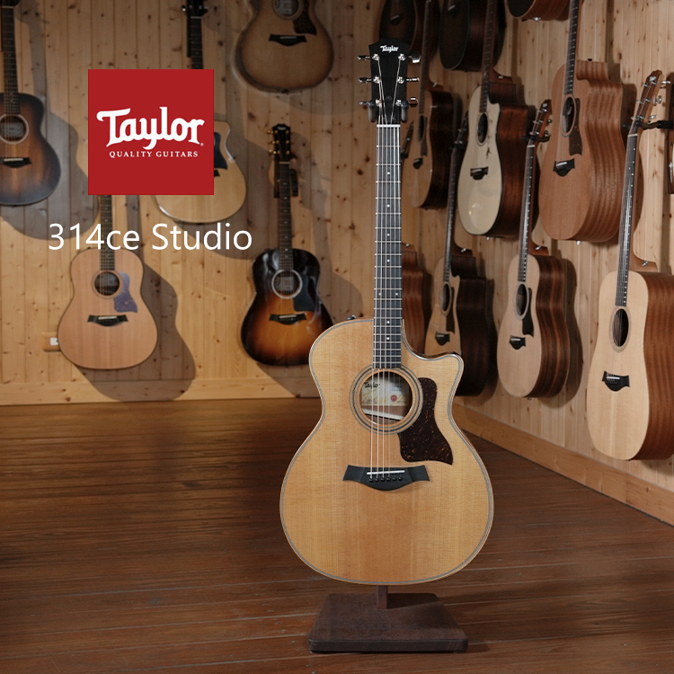 Taylor 314ce studio 烘烤雲杉面板 全單 墨廠 沙比利背側板 ES-2拾音器 電木吉他 附原廠琴袋