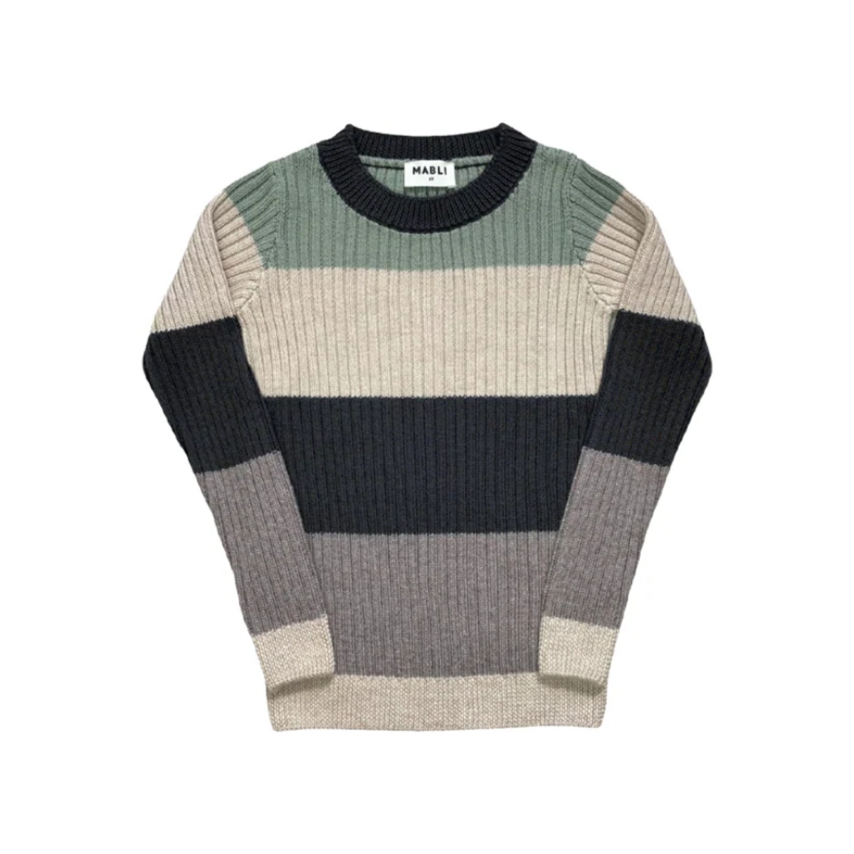 MABLI 莫蘭迪條紋針織上衣 TRAPEZE SKINNY RIB - ALPINE