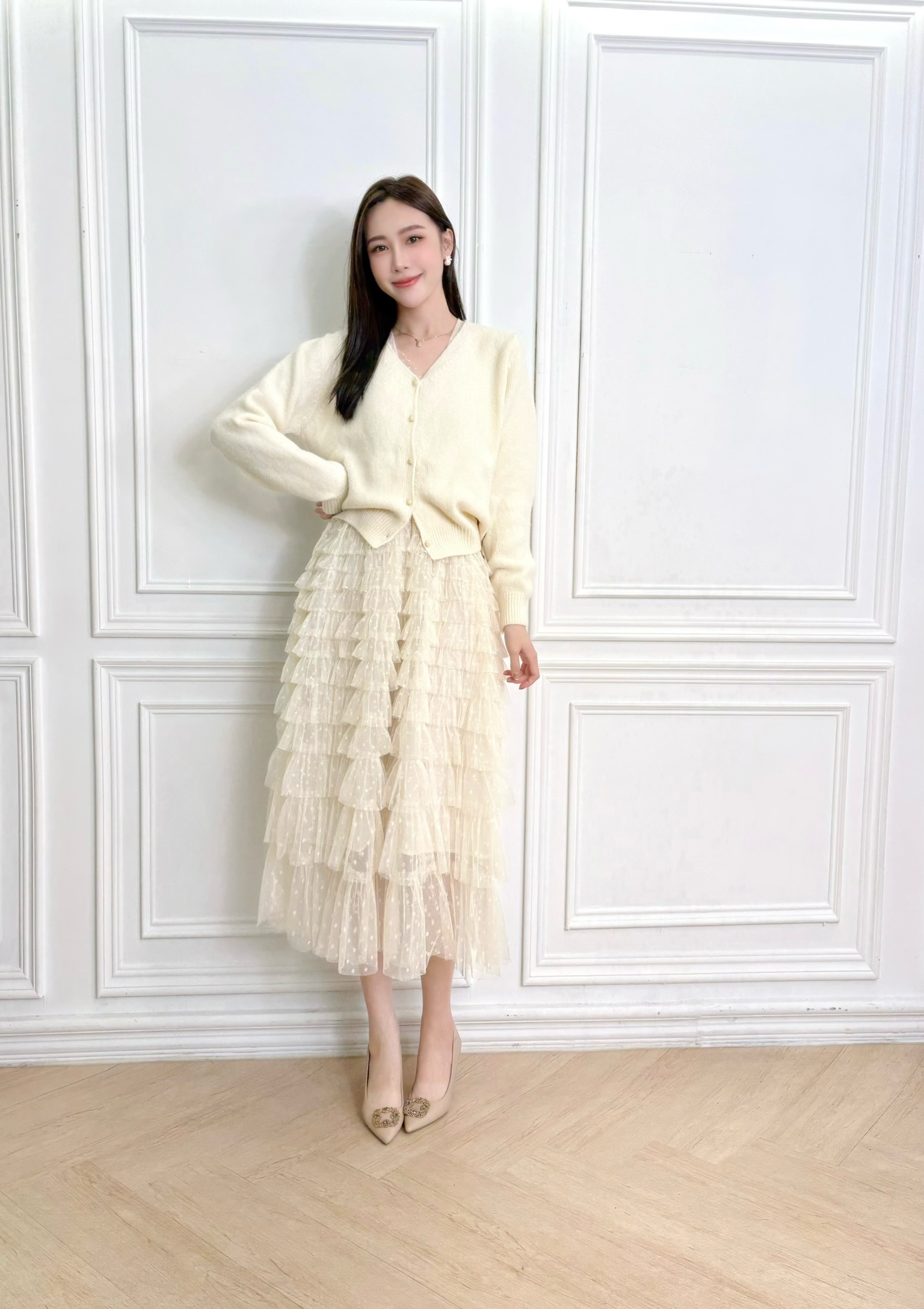 仙氣飄飄!多層次紗質長洋