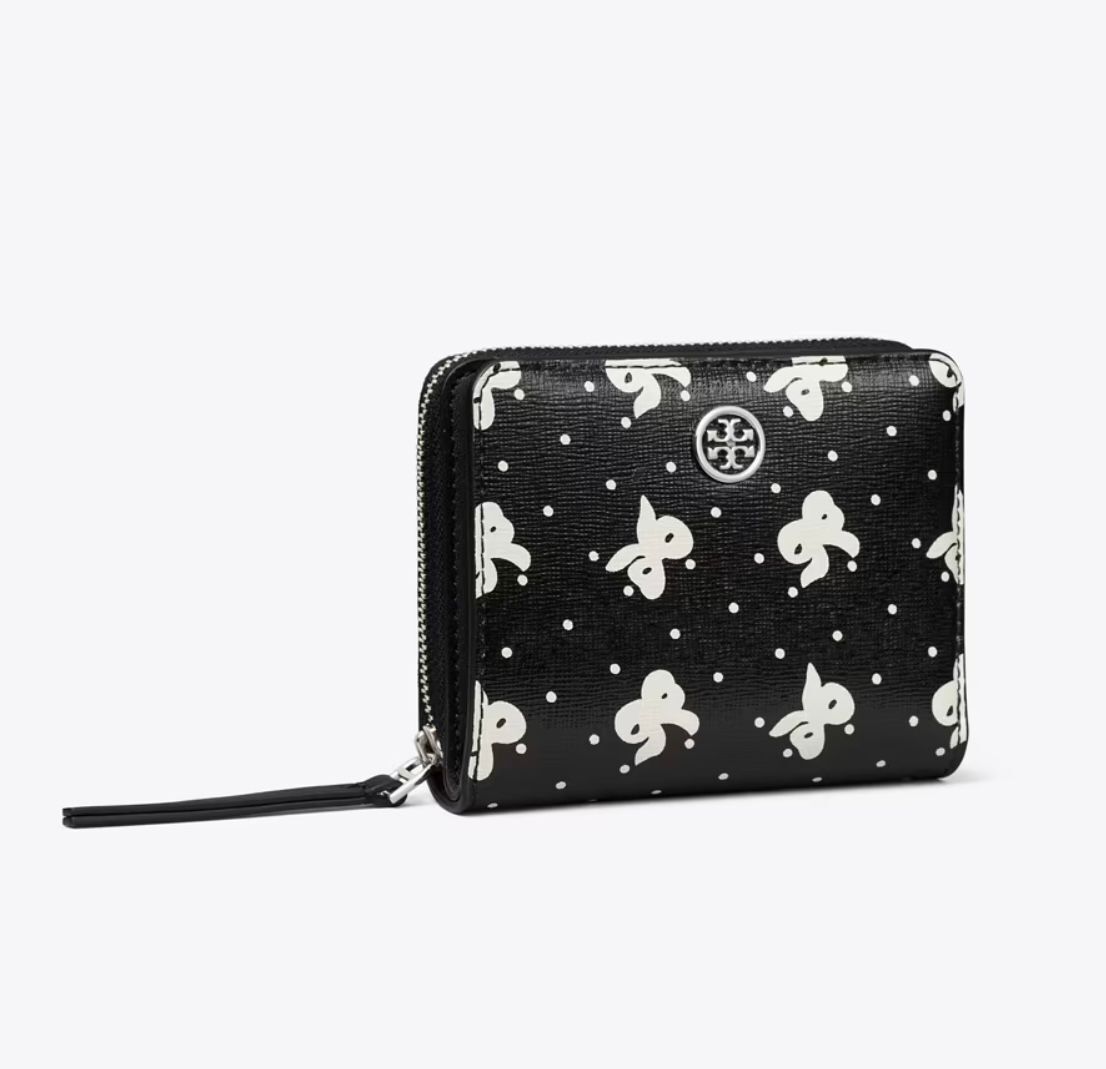 【預購】Tory Burch K1121723 蝴蝶結LOGO拉鏈短銀包
