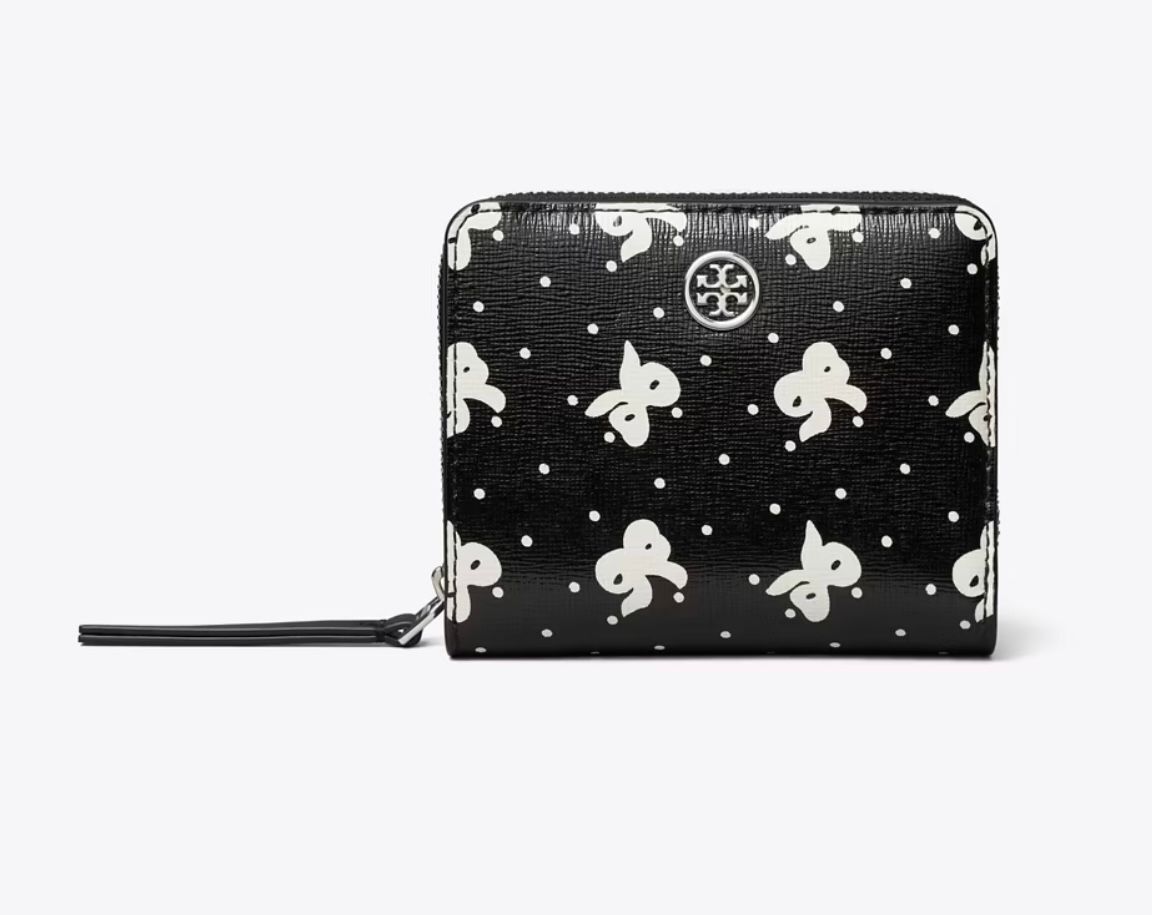 【預購】Tory Burch K1121723 蝴蝶結LOGO拉鏈短銀包