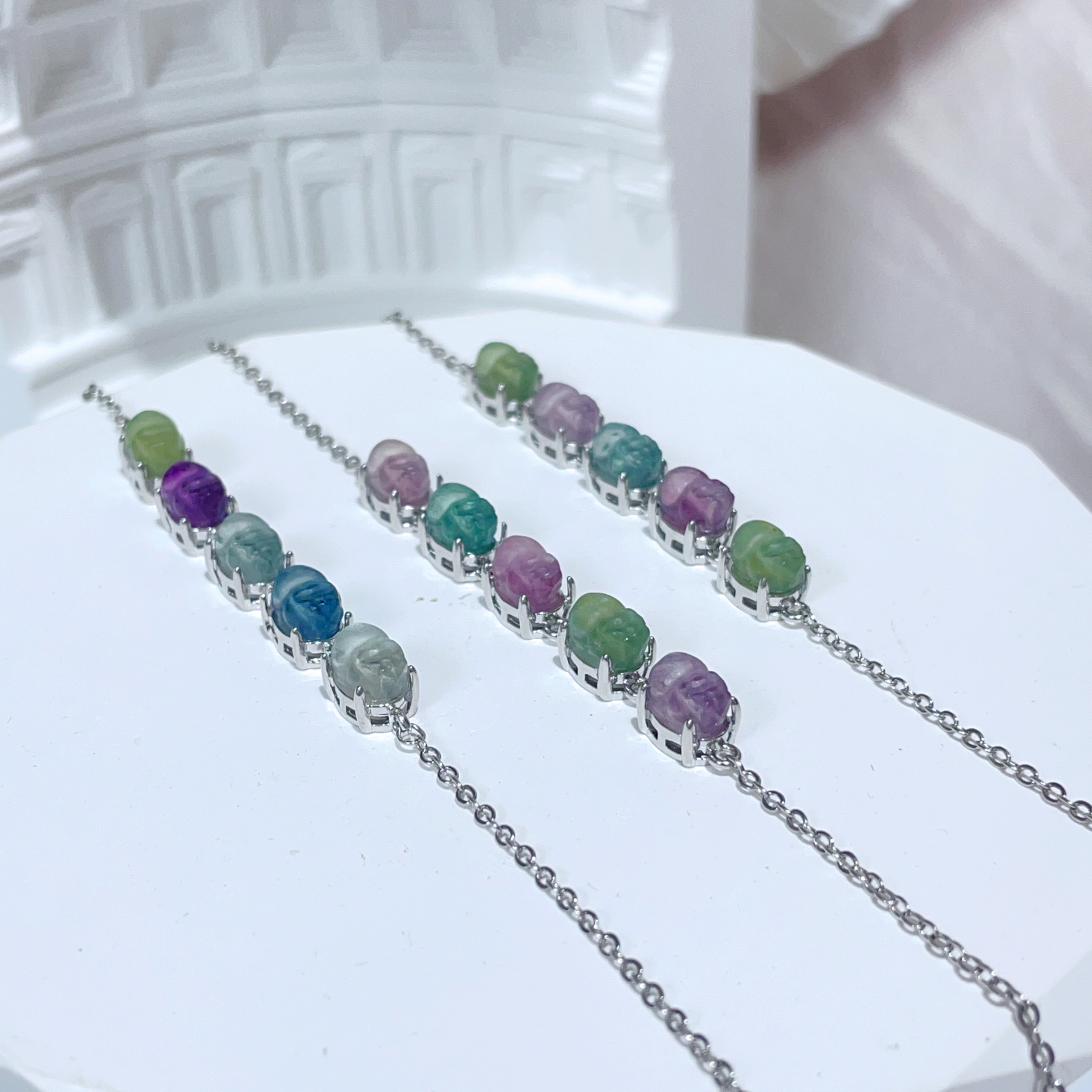 瑩石貔貅手鏈 16-20cm