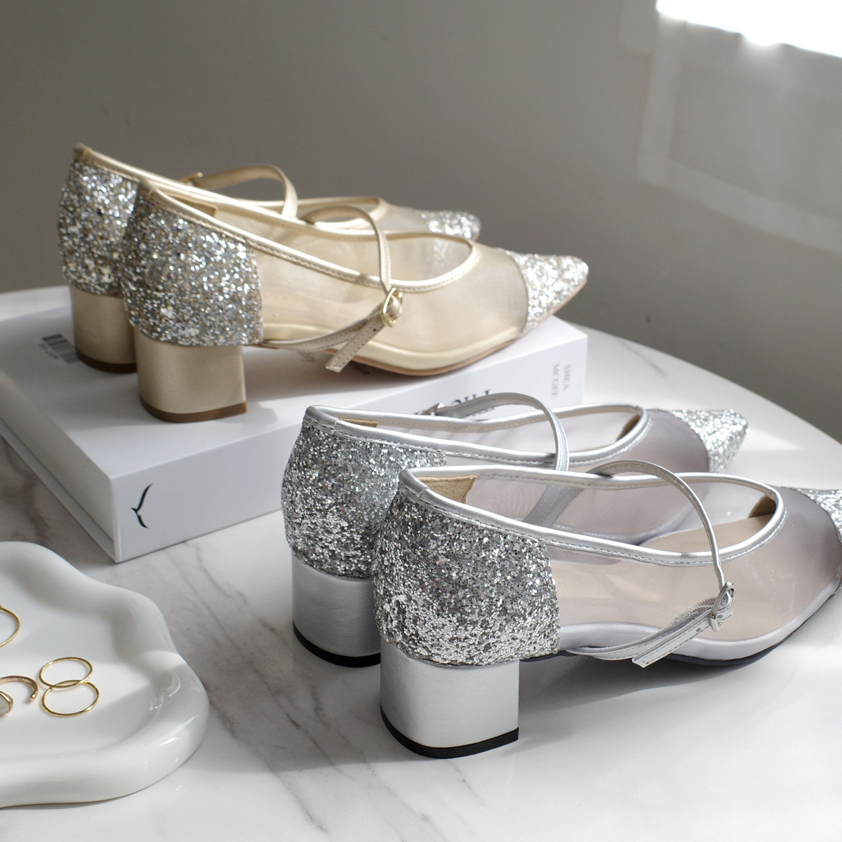 仙女風格 薄紗單帶瑪莉珍鞋【SY032】