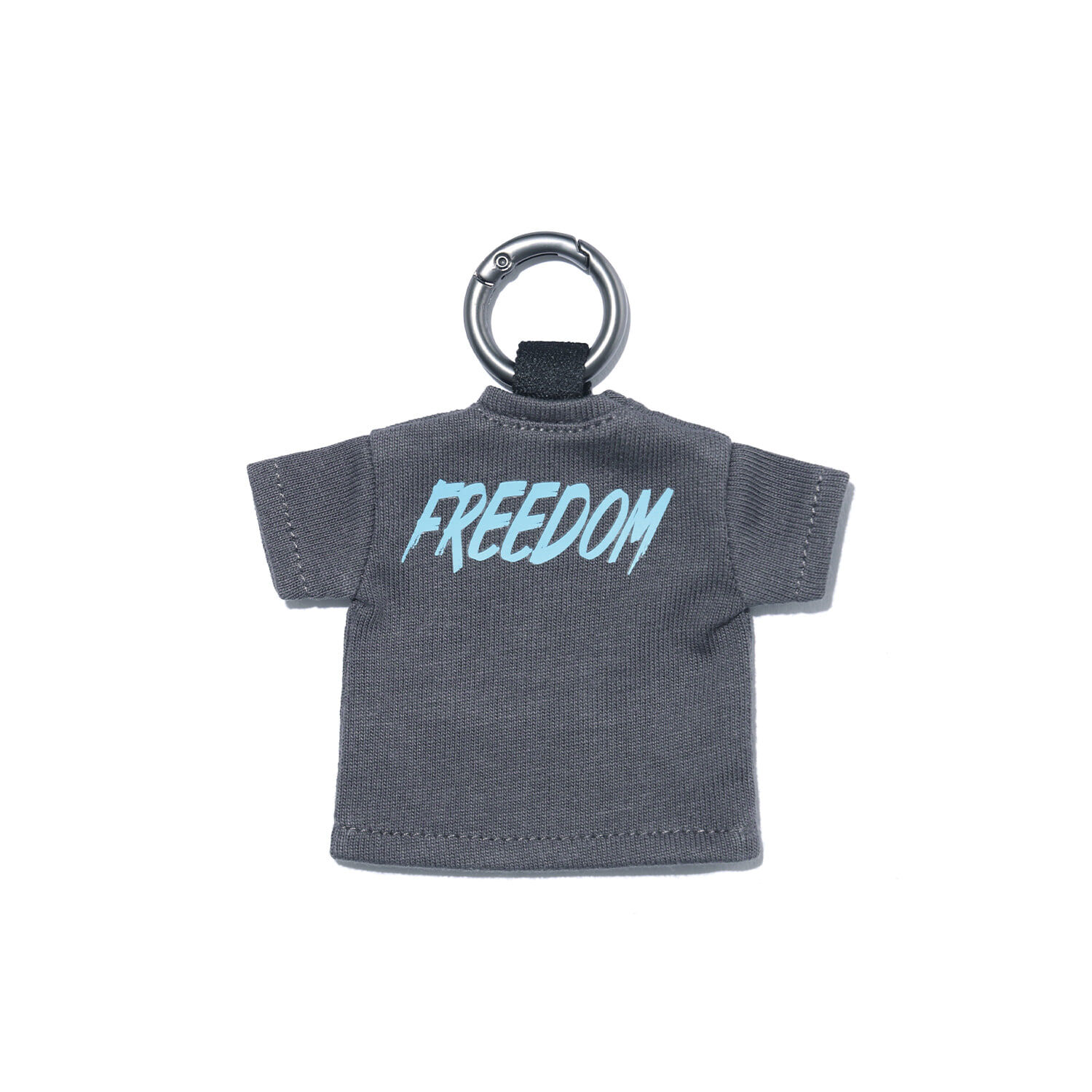 FREEDOM Mini Bag Printed T-Shirt Keychain - DARK GRAY/BLUE