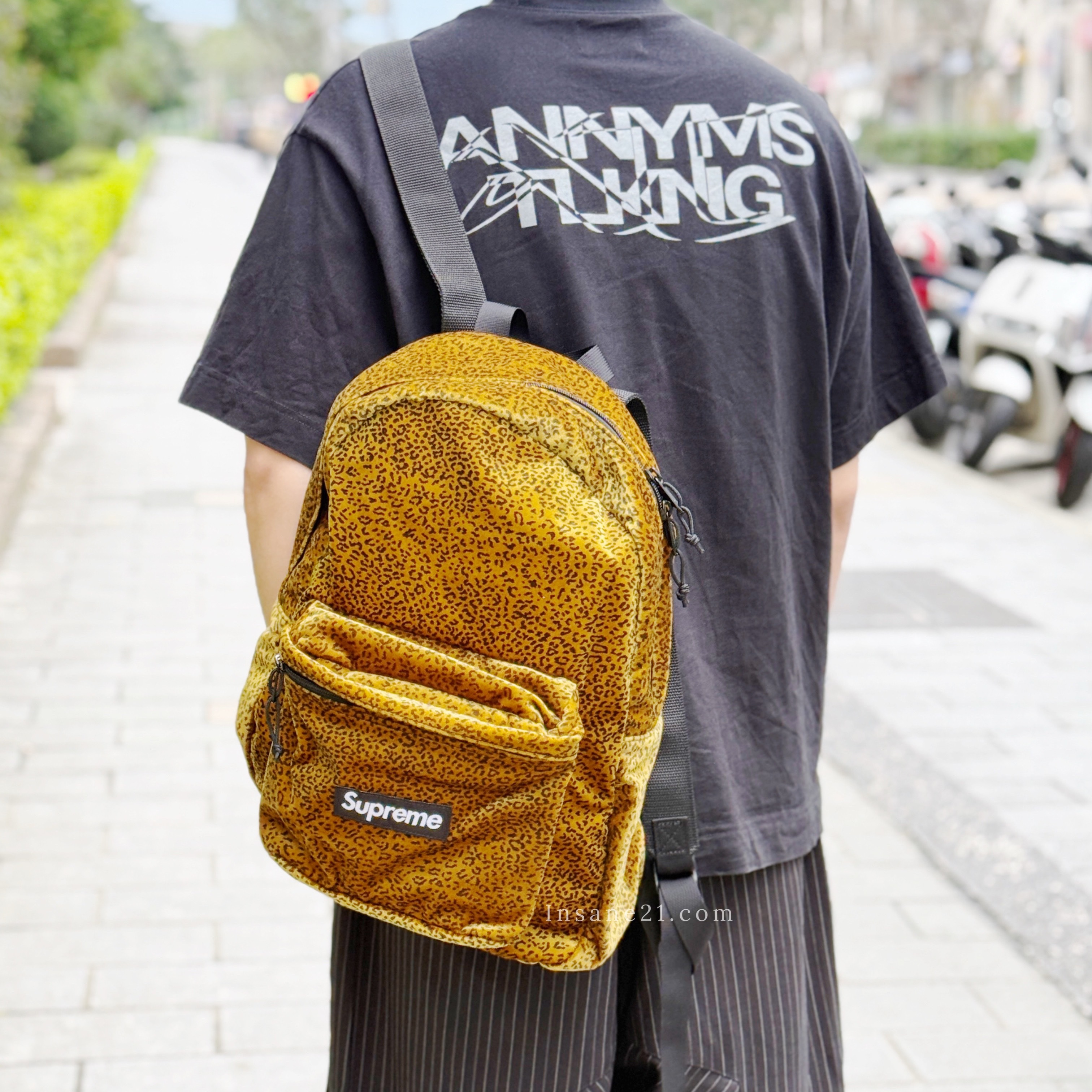 SUPREME VELVET BACKPACK 豹紋 天鵝絨 後背包 日本代購