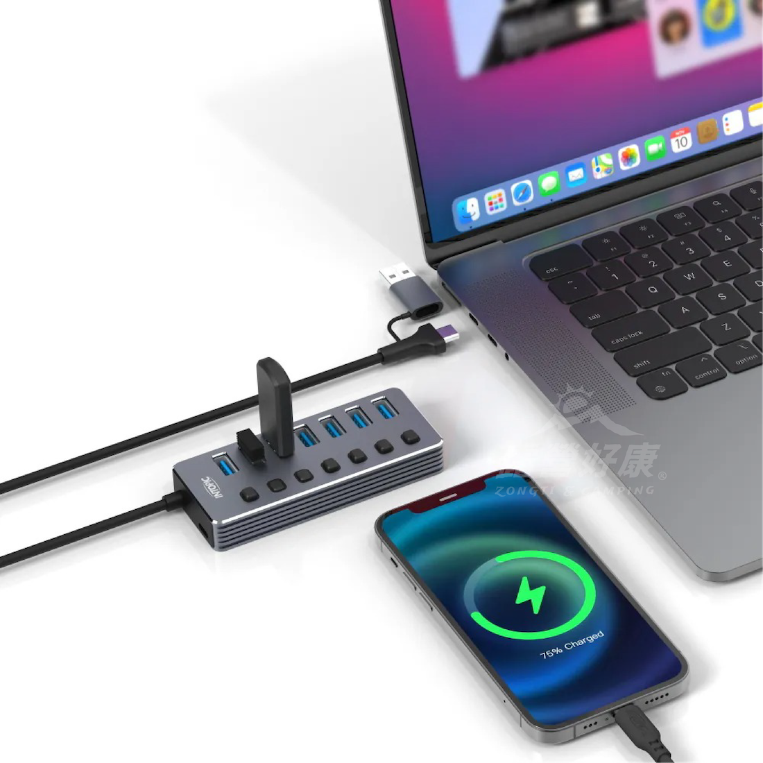 INTOPIC USB3.2 7孔高速集線器 HBC-625 BB12