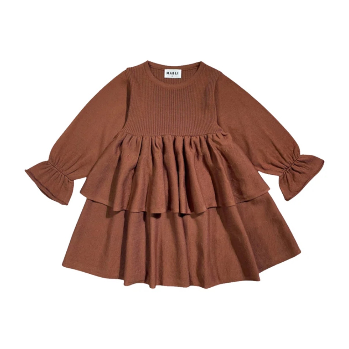 MABLI 雙層裙襬洋裝 STEVIE DRESS - SANDALWOOD