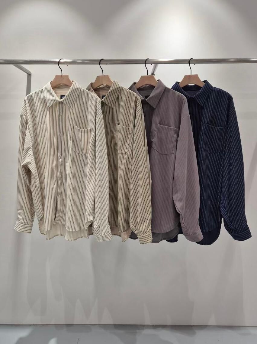 直紋長袖恤衫 S2474