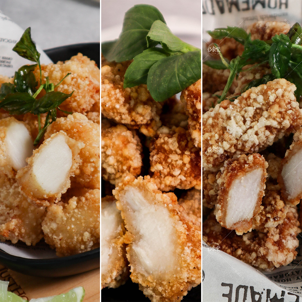 氣炸3兄弟(魷魚酥/土魠風味魚酥/豚肉酥)