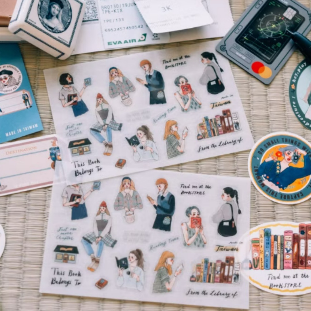 書店女子 Life in a bookstore 轉印貼紙 兩入一組｜甜蜜生活 La Dolce Vita 台灣