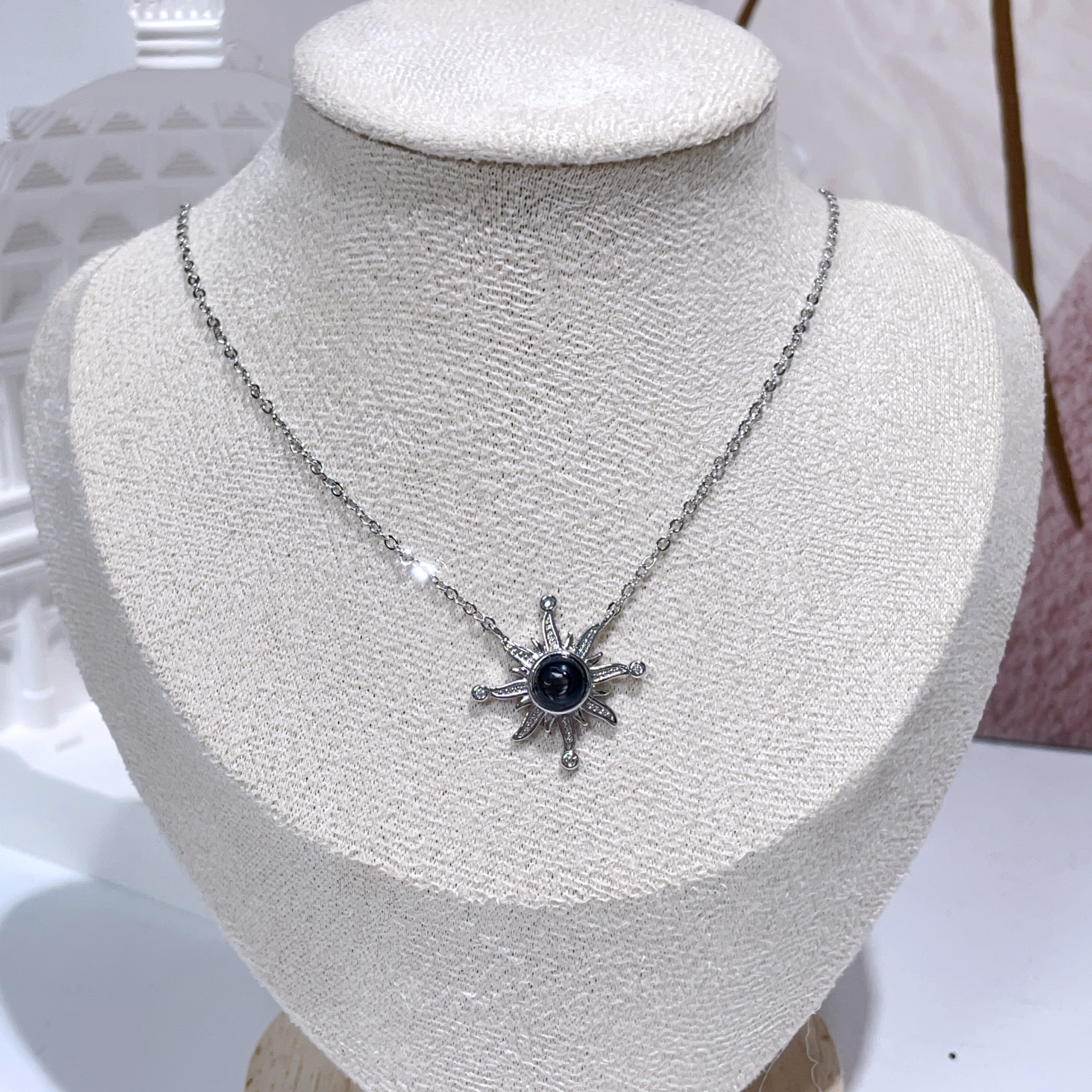 金運石太陽頸鏈 42-46cm