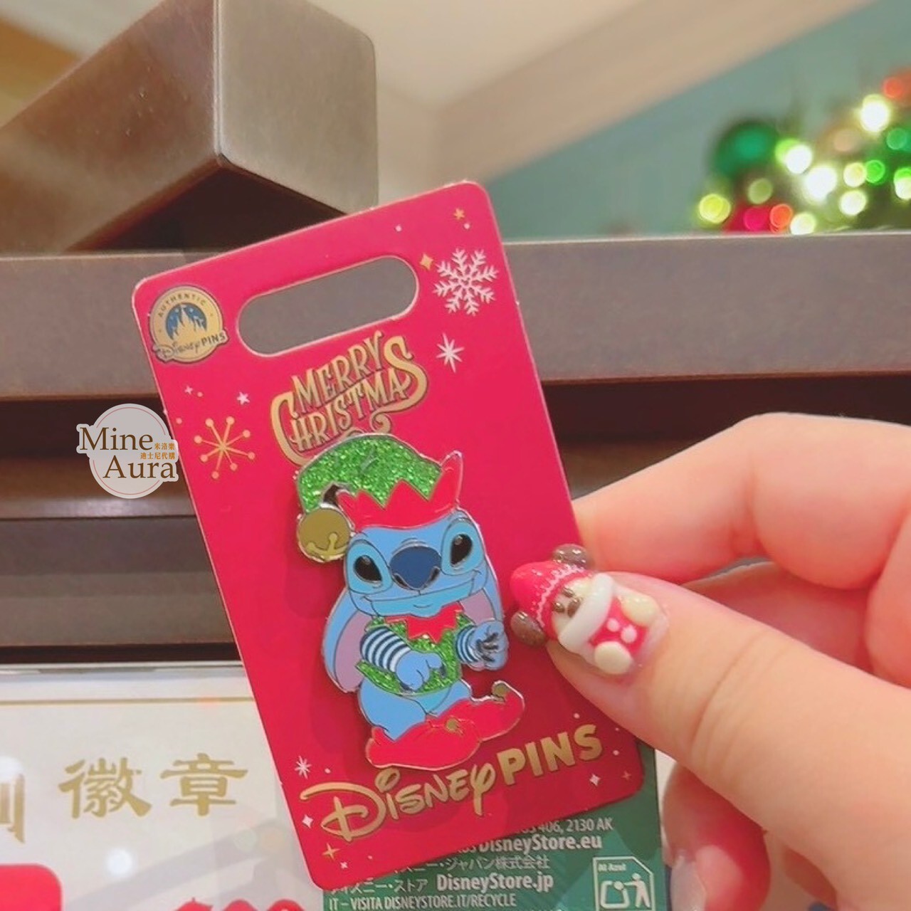 聖誕節系列 史迪奇 Stitch 聖誕裝 造型 徽章 PIN 星際寶貝 Lilo & Stitch -香港迪士尼樂園