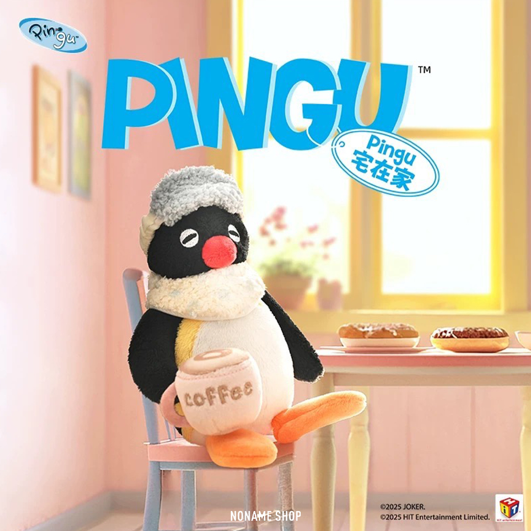 PINGU 企鵝家族 宅在家系列 可愛 毛絨 小玩偶 掛飾 三款