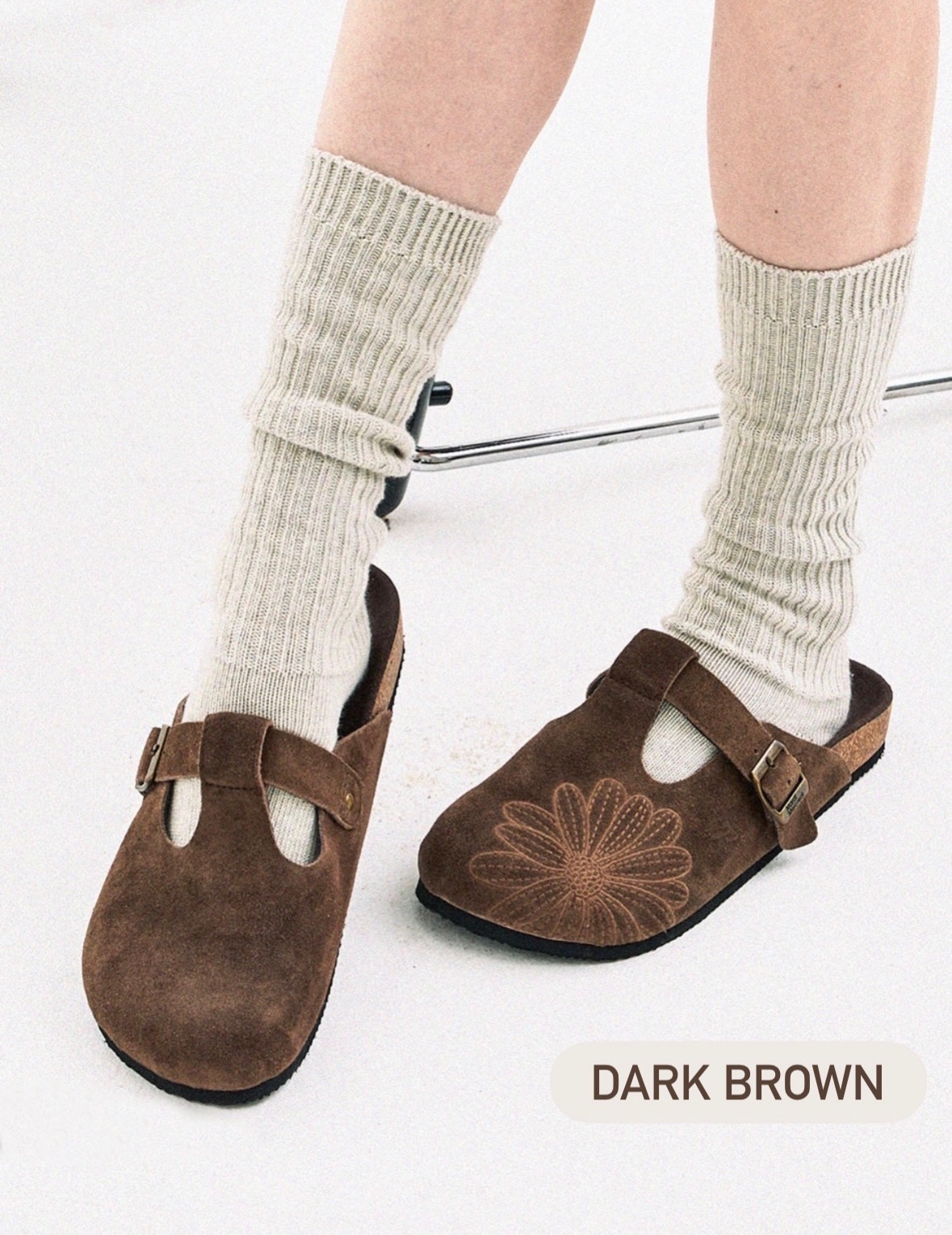 【優惠預訂】MARDI MERCREDI CLASSIQUE T-STRAP SUEDE MULE（4色）