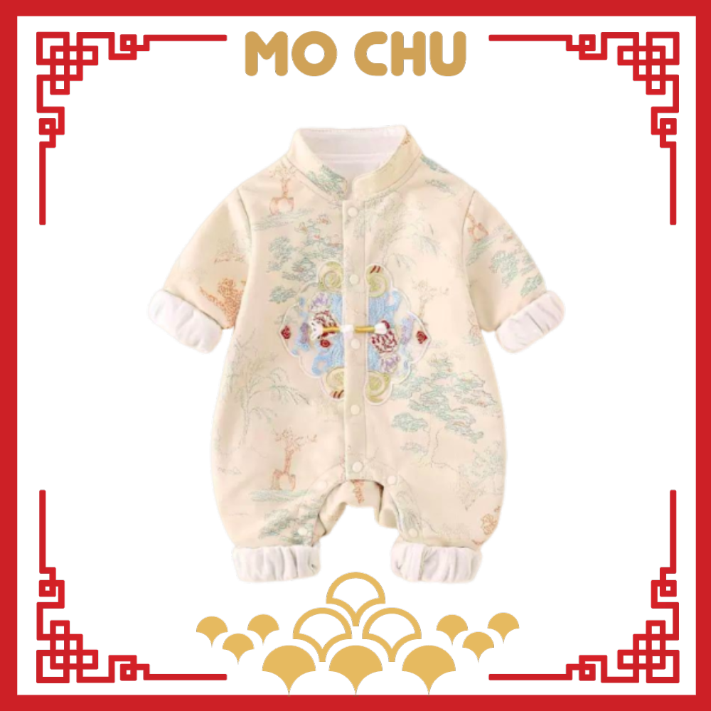 (90cm現貨)錦繡玉樓台長袖連身衣