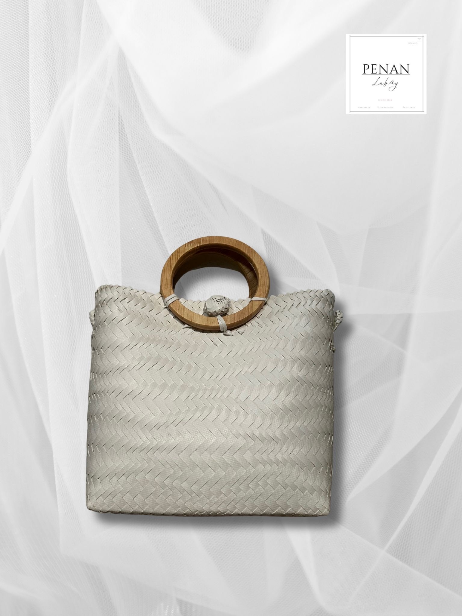 Penan Tote Ombak (Wood Handle)