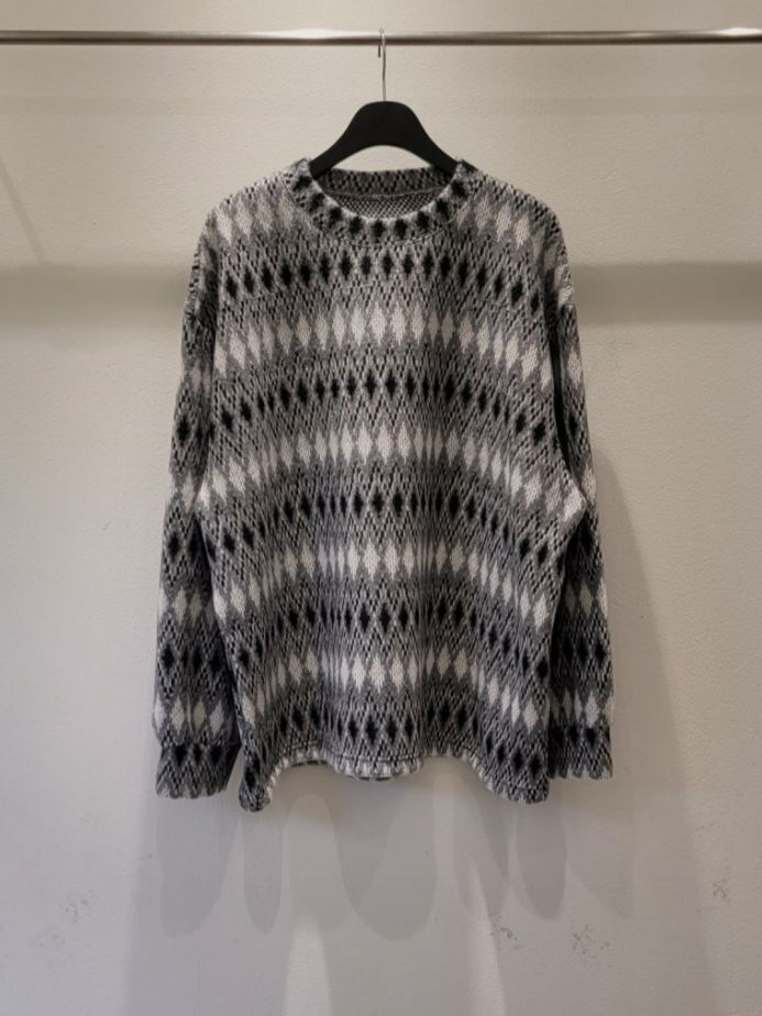 民族花圖案針織衫 T5840